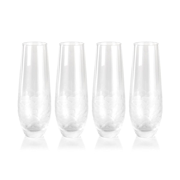 Zodax Villa Stemless Champagne Flutes - Set of 4 | Drinkware | Modishstore-2