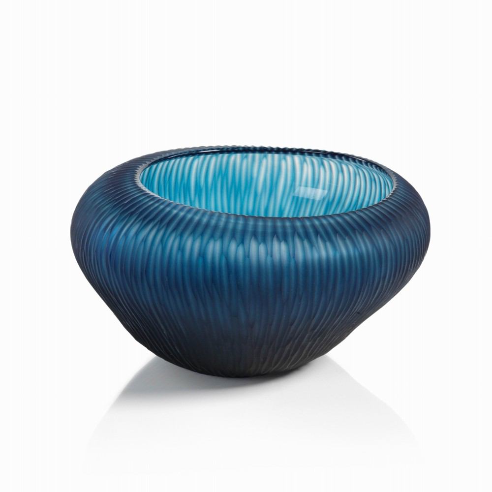 Zodax Blue Bay 6-Inch Tall Freeform Glass Bowl | Decorative Bowls | Modishstore-2