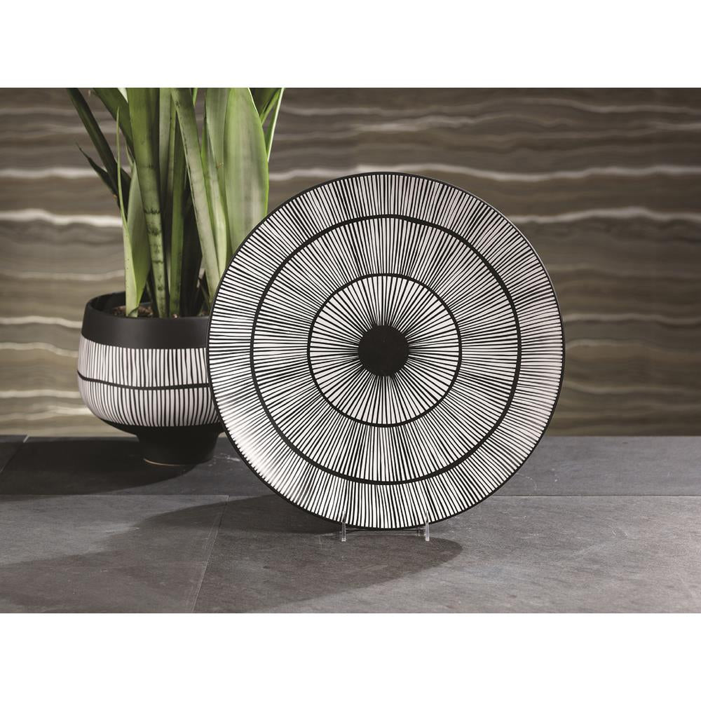 Zodax Portofino 15.75-Inch Diameter Ceramic Platter | Decorative Trays & Dishes | Modishstore