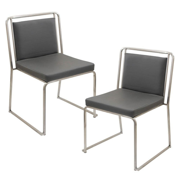 LumiSource Cascade Stackable Dining Chair - Set Of 2 | Modishstore | Dining Chairs