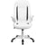 Flash Furniture High Back White Leather Executive Swivel Office Chair With Flip-Up Arms | Office Chairs | Modishstore-2