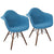 LumiSource Neo Flair Duo Chair - Set of 2 | Modishstore | Accent Chairs