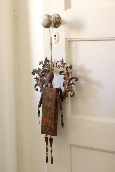 Kalalou Rustic Metal Angel Bell Ornament - Set Of 2-2