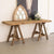 Kalalou Recycled Wooden Deep Console With Saw Horse Base | Modishstore | Console Tables
