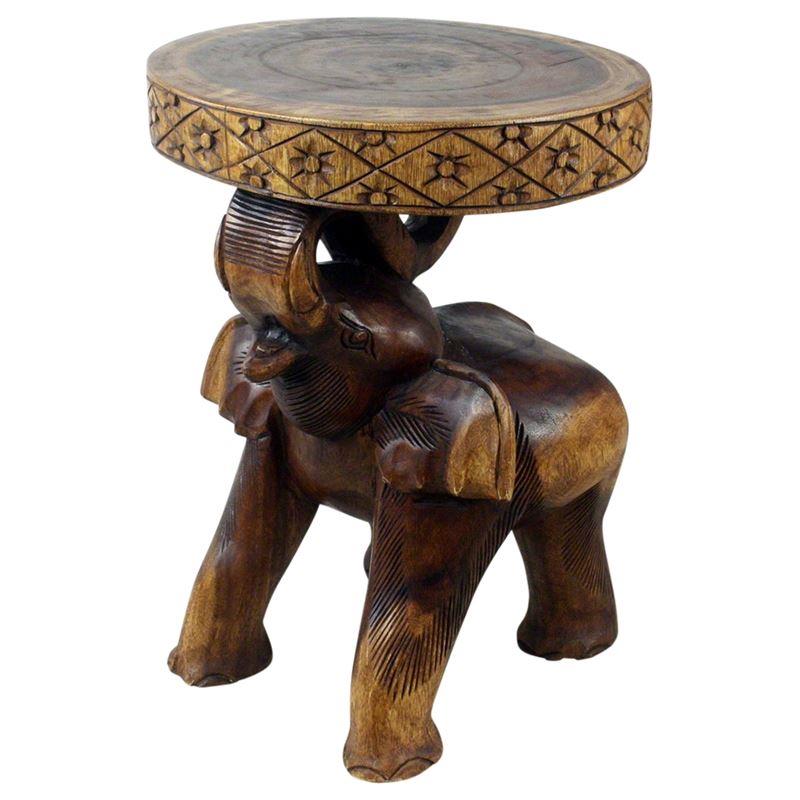 Haussmann Chang End Table 15" Dia - Walnut | End Tables | Modishstore-4