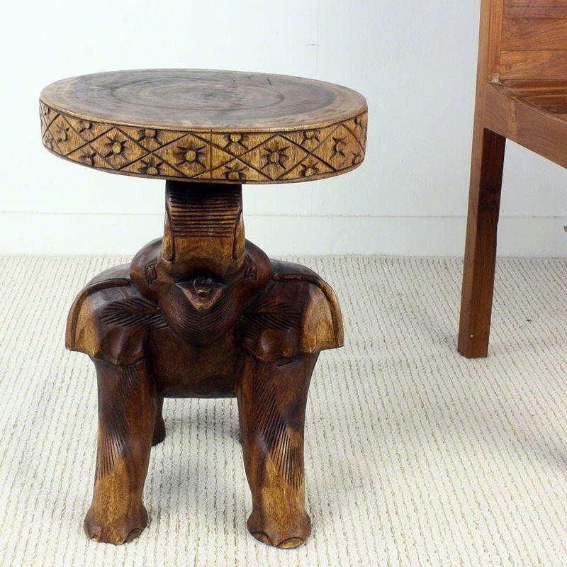 Haussmann Chang End Table 15" Dia - Walnut | End Tables | Modishstore