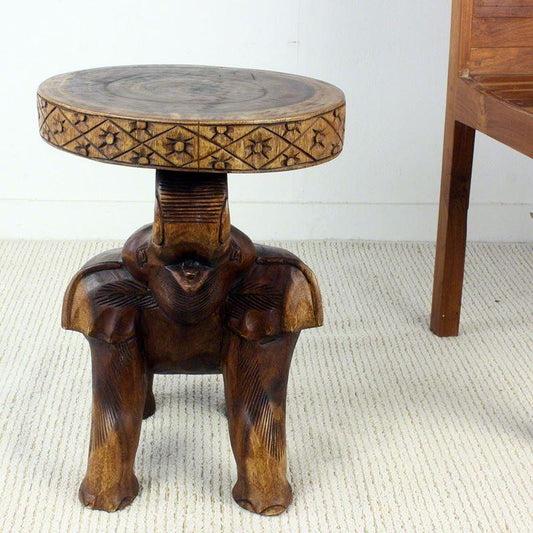 Haussmann Chang End Table 15" Dia - Walnut | End Tables | Modishstore