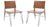 LumiSource Pair of Tetra Dining Chairs