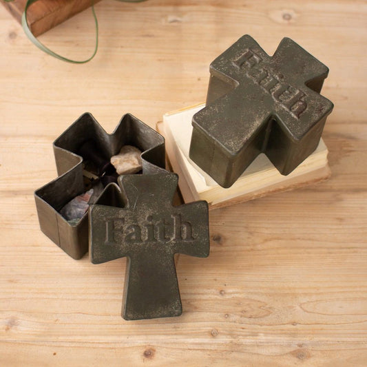 Kalalou Antique Galvanized Cross | Modishstore | Home Accents