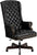 Flash Furniture CI-360-BK-GG High Back Traditional Tufted Black Leather Executive Swivel Office Chair | Office Chairs | Modishstore
