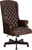 Flash Furniture CI-360-BRN-GG High Back Traditional Tufted Brown Leather Executive Swivel Office Chair | Office Chairs | Modishstore