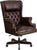 Flash Furniture CI-J600-BRN-GG High Back Traditional Tufted Brown Leather Executive Swivel Office Chair | Office Chairs | Modishstore