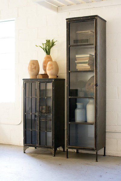 Kalalou Iron And Glass Apothecary Buffet-2