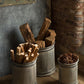 Vagabond Vintage Metal Ribbed Dolly Risers - Set of 3 | Modishstore | Bins, Baskets & Buckets