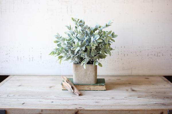 Kalalou Artificial Sage Bush In A Square Pot | Modishstore | Botanicals