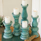 Kalalou Ceramic Candle Holders - Light Blue - Set Of 5-2