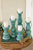 Kalalou Ceramic Candle Holders - Light Blue - Set Of 5-2