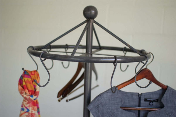 Kalalou Iron Spinning Clothes Rack With Cast Iron Base-2