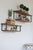 Kalalou Recycled Wood And Metal Shelves - Set Of 2 | Modishstore | Wall Shelf