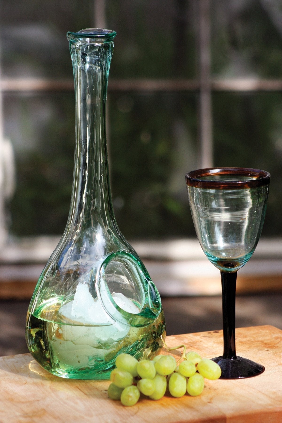 Kalalou White Wine Glass Decanter With Ice Pocket | Modishstore | Decanters