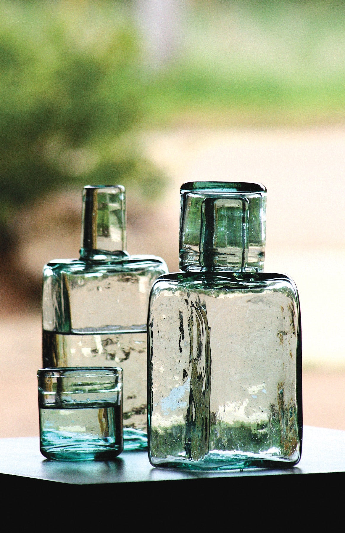 Kalalou Bedside Water Carafe and Drinking Glass, Set of 2 | Modishstore | Drinkware