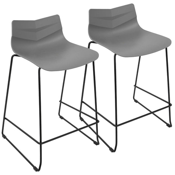 LumiSource Arrow Counter Stool - Set of 2 | Modishstore | Bar Stools