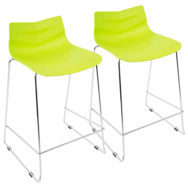 LumiSource Arrow Counter Stool - Set of 2-2