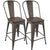 LumiSource Oregon High Back Counter Stool - Set of 2 | Modishstore | Bar Stools
