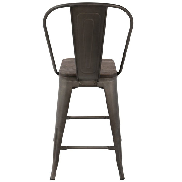 LumiSource Oregon High Back Counter Stool - Set of 2-5