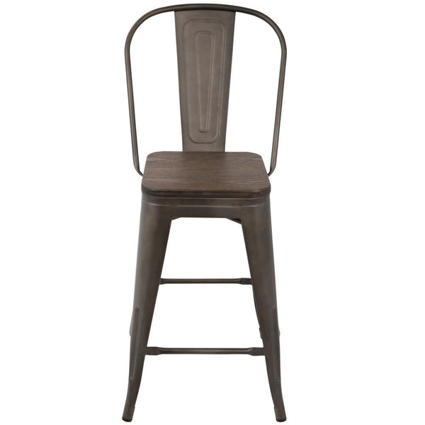 LumiSource Oregon High Back Counter Stool - Set of 2-4