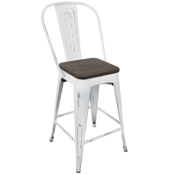 LumiSource Oregon High Back Counter Stool - Set of 2-16