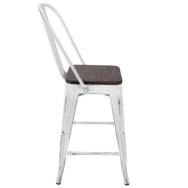 LumiSource Oregon High Back Counter Stool - Set of 2-15
