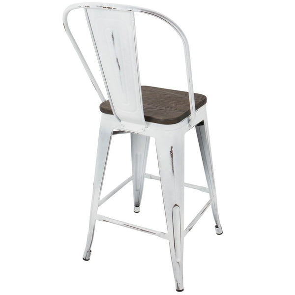 LumiSource Oregon High Back Counter Stool - Set of 2-14