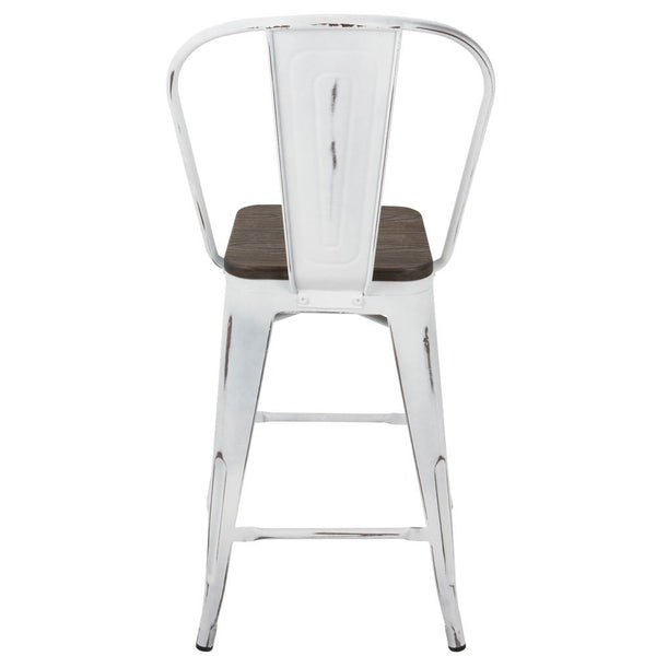 LumiSource Oregon High Back Counter Stool - Set of 2-12
