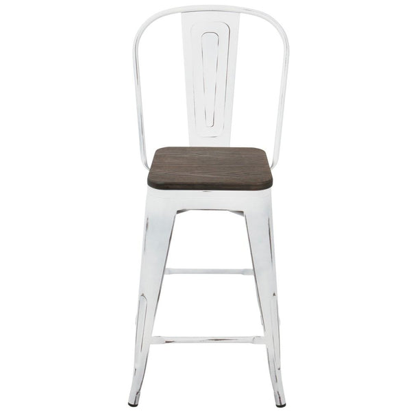 LumiSource Oregon High Back Counter Stool - Set of 2-11