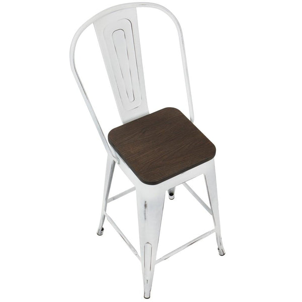 LumiSource Oregon High Back Counter Stool - Set of 2-10