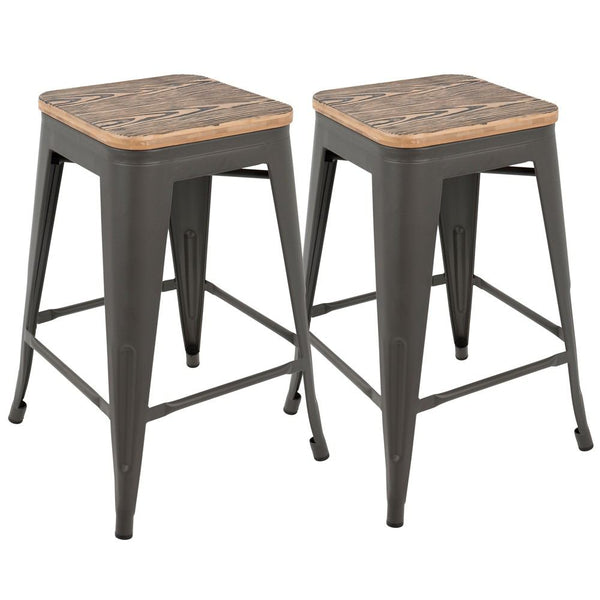 LumiSource Oregon Counter Stool - Set of 2-8