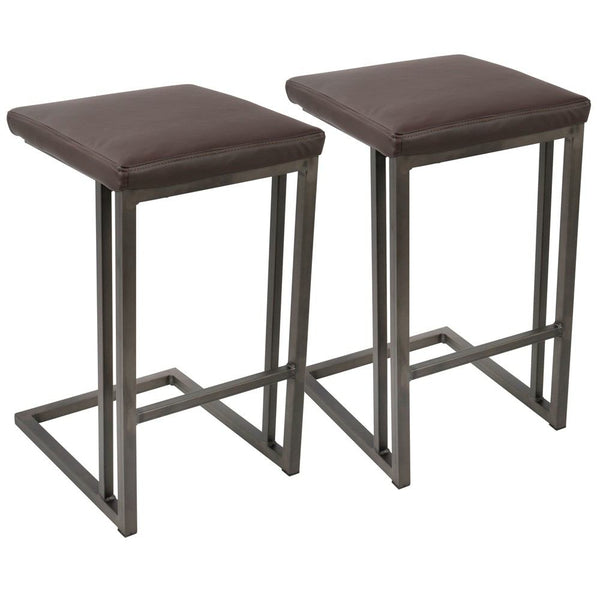 LumiSource Roman Counter Stools - Set of 2 | Modishstore | Bar Stools