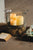 Kalalou Giant Glass Candle Cylinder With Metal Insert | Modishstore | Candle Holders