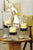 Kalalou Ribbed Glass Candle Cylinder With Rustic Insert | Modishstore | Candle Holders