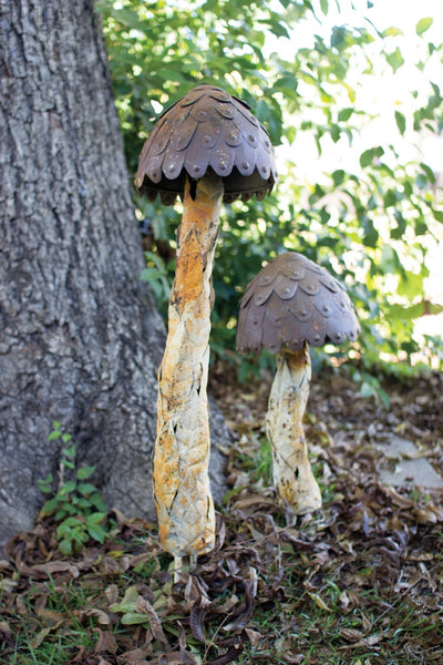 Kalalou Metal Mushrooms - Set Of 2 | Modishstore | Holiday