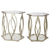 A&B Home Metal/Glass Tables - Set Of 2