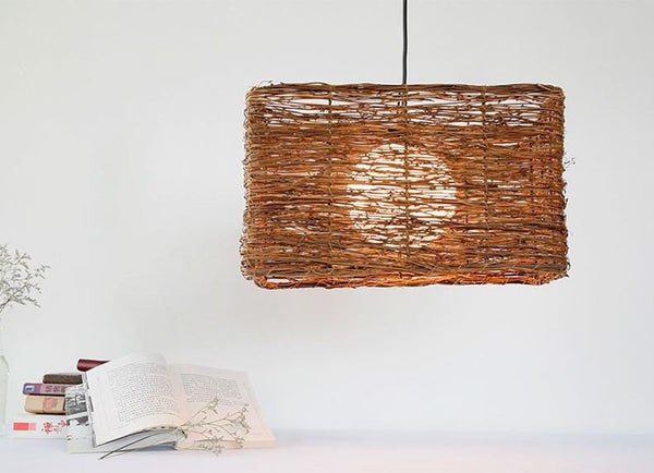 Natural Hand-Knit Cafe Lamps | ModishStore | Pendant Lamps