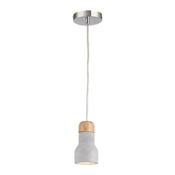 Sterling Industries Brutewood 1 Light Pendant In Polished Concrete | Modishstore | Pendant Lamps