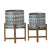 A&B Home Large Classic Planters with Wooden Stand Set of 2