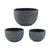 A&B Home Three Low Round Pots with White Net Finish