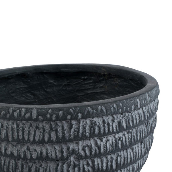 A&B Home Three Low Round Pots with White Net Finish