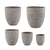 A&B Home Five Round Pots with White Net Finish