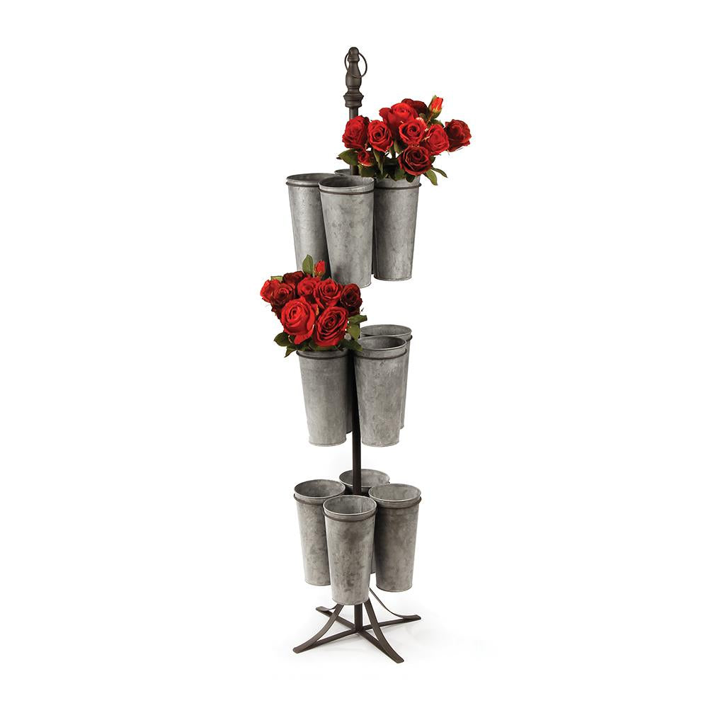 Galvanized 12-Bucket Etagere by Napa Home and Garden