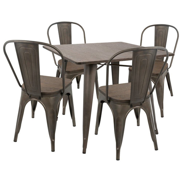 LumiSource Oregon 5 Piece Dining Set-5